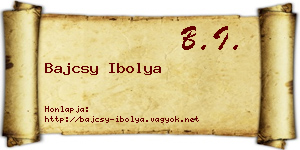 Bajcsy Ibolya névjegykártya