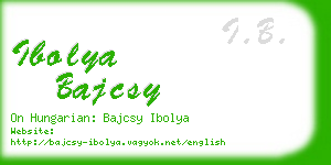 ibolya bajcsy business card